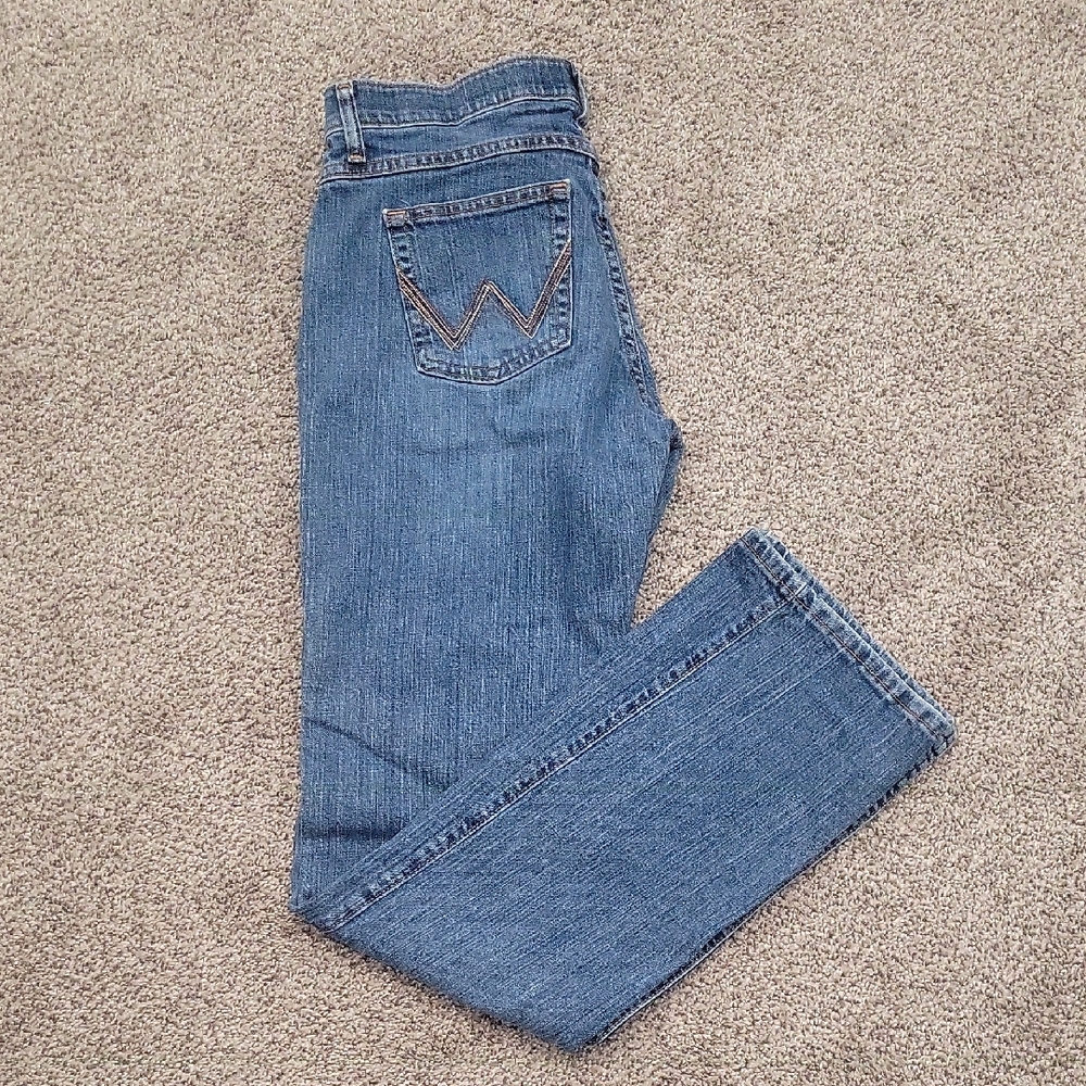 Wrangler Blue Straight Leg Jeans Classic Denim